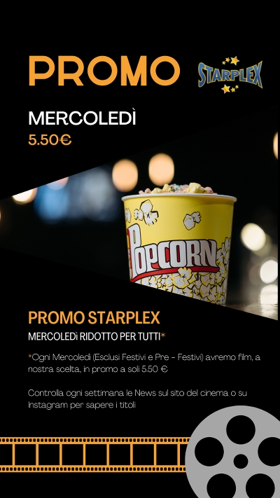 PROMO STARPLEX MERCOLEDì  5.50 €